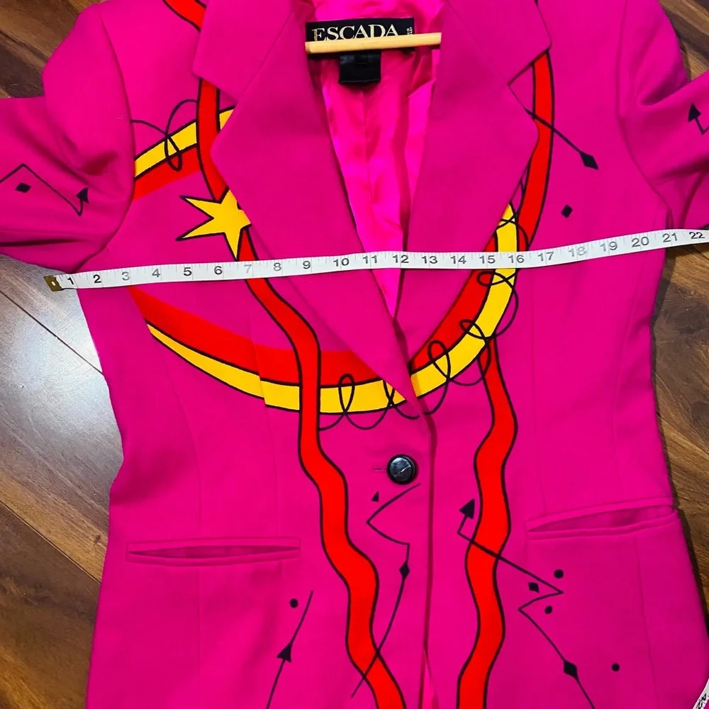 Escada Color block multi color unique abstract Blazer - Picture 5 of 8
